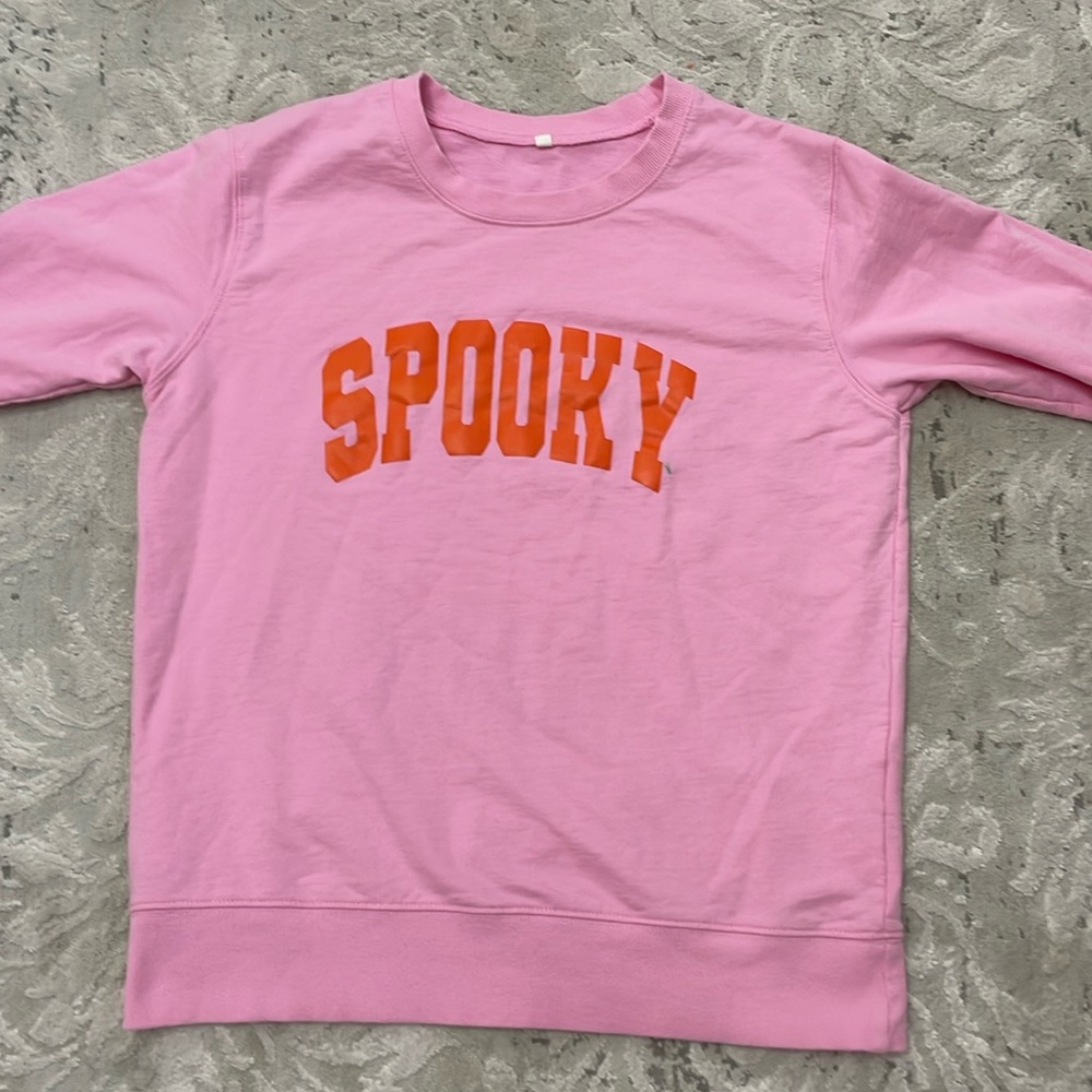 Pink Halloween spooky sweatshirt!